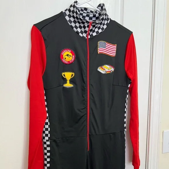 Spirit Racing-Inspired Black and Red Jumpsuit size L - Picture 8 of 10